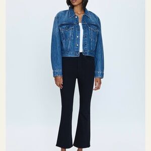 Pistola Women’s Size Small Tatum Cropped Denim Trucker Jacket – NWT’s.